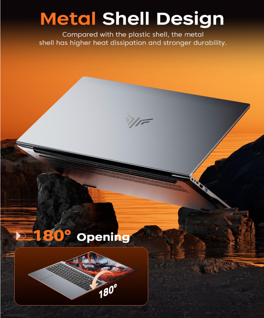 2025 AMD Laptop, 16.1inch Laptop Computer with AMD Ryzen 7 5700U