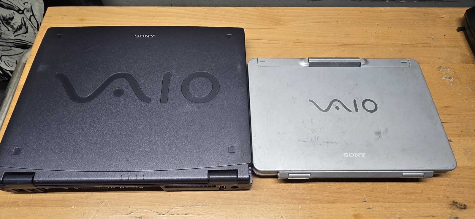 2 Sony VAIO Vintage Laptops PCG-491L PCG-954A Untested For Parts Repair