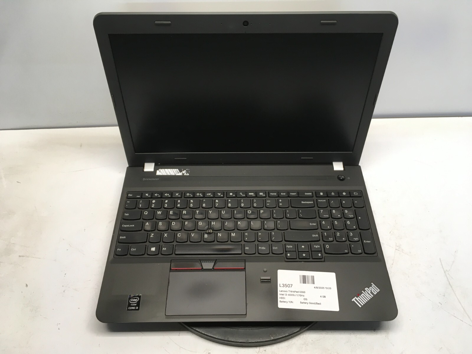 Lenovo ThinkPad E550 Intel i3-4005U 1.7GHz 4 GB NO HDD