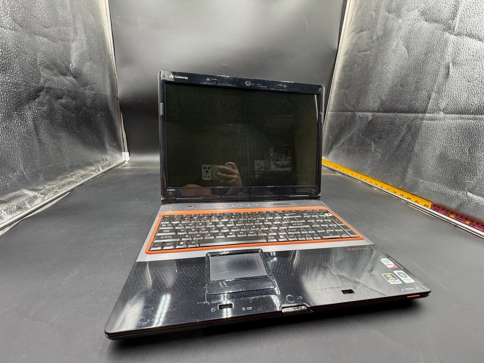 Black And Orange Gateway MS2252 Laptop Microsoft Intel