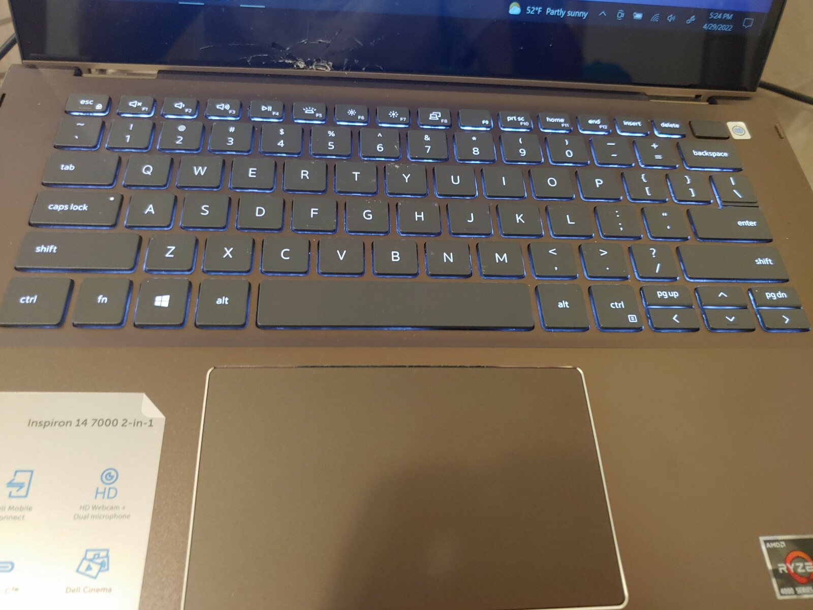 *READ* Dell Inspiron i7405-A371TUP-PUS 14″ Laptop AMD Ryzen 7/16GB RAM 512GB SSD