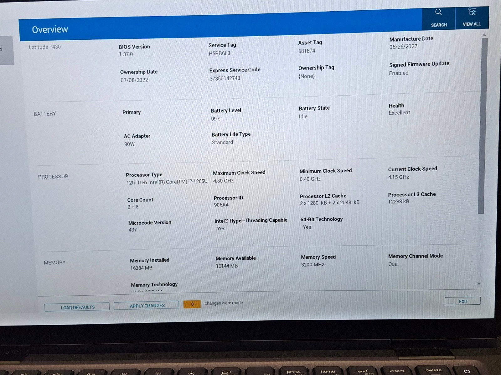 Dell Latitude 7430 Core i7-1265U 16GB Ram 256 GB NVMe Win 11 Pro 2-in-1 Touch