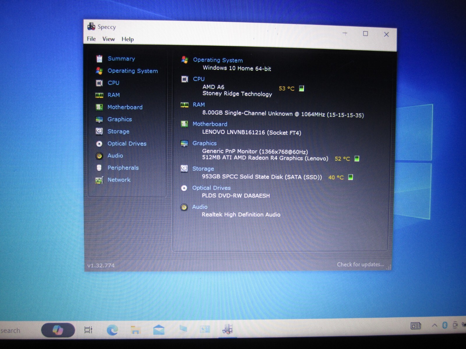 Lenovo IdeaPad 130-15AST 15.6″ 1TB SSD 8GB RAM 2.6 GHZ WIN 10 HOME