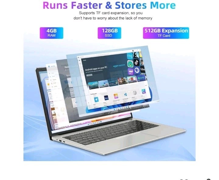 SGIN Laptop M15,15.6 Inch, 4GB, 128GB SSD LaptopsComputer Celeron Dual-Core