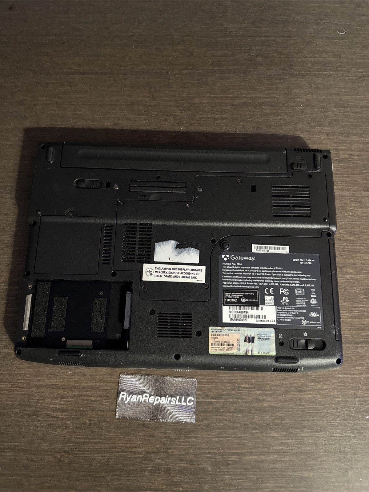 Gateway MA6 Laptop NO HDD BROKEN SCREEN