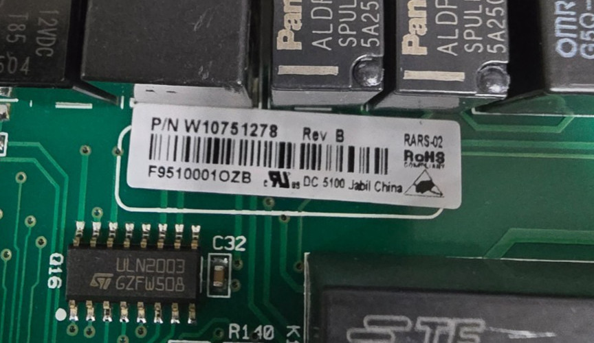 Whirlpool Control Board – Part # W10751278 ! FREE SHIPPING ! X129