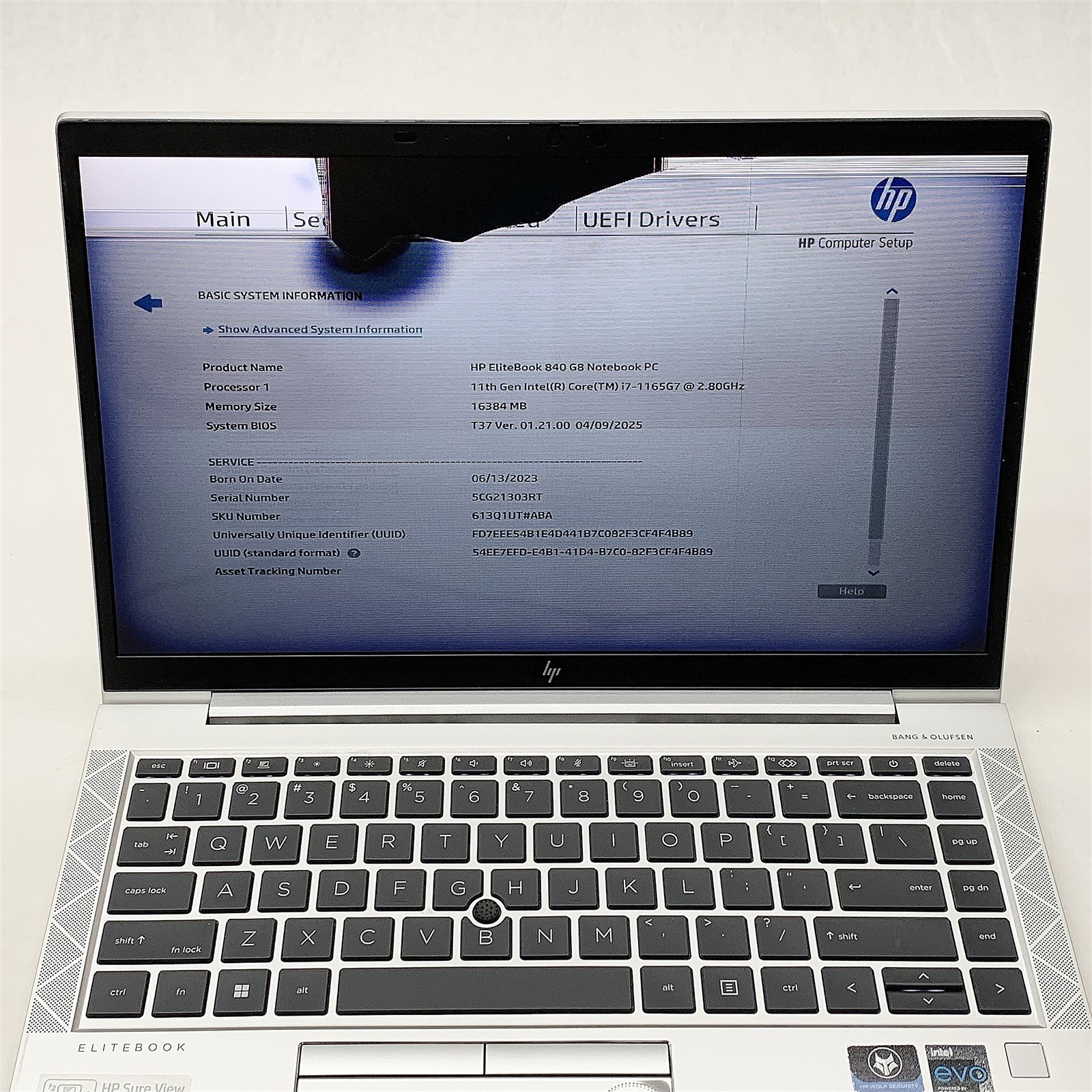 HP EliteBook 840 G8 Laptop Intel Core i7 1165G7 2.8GHZ 14″ 16GB RAM NO HDD Parts