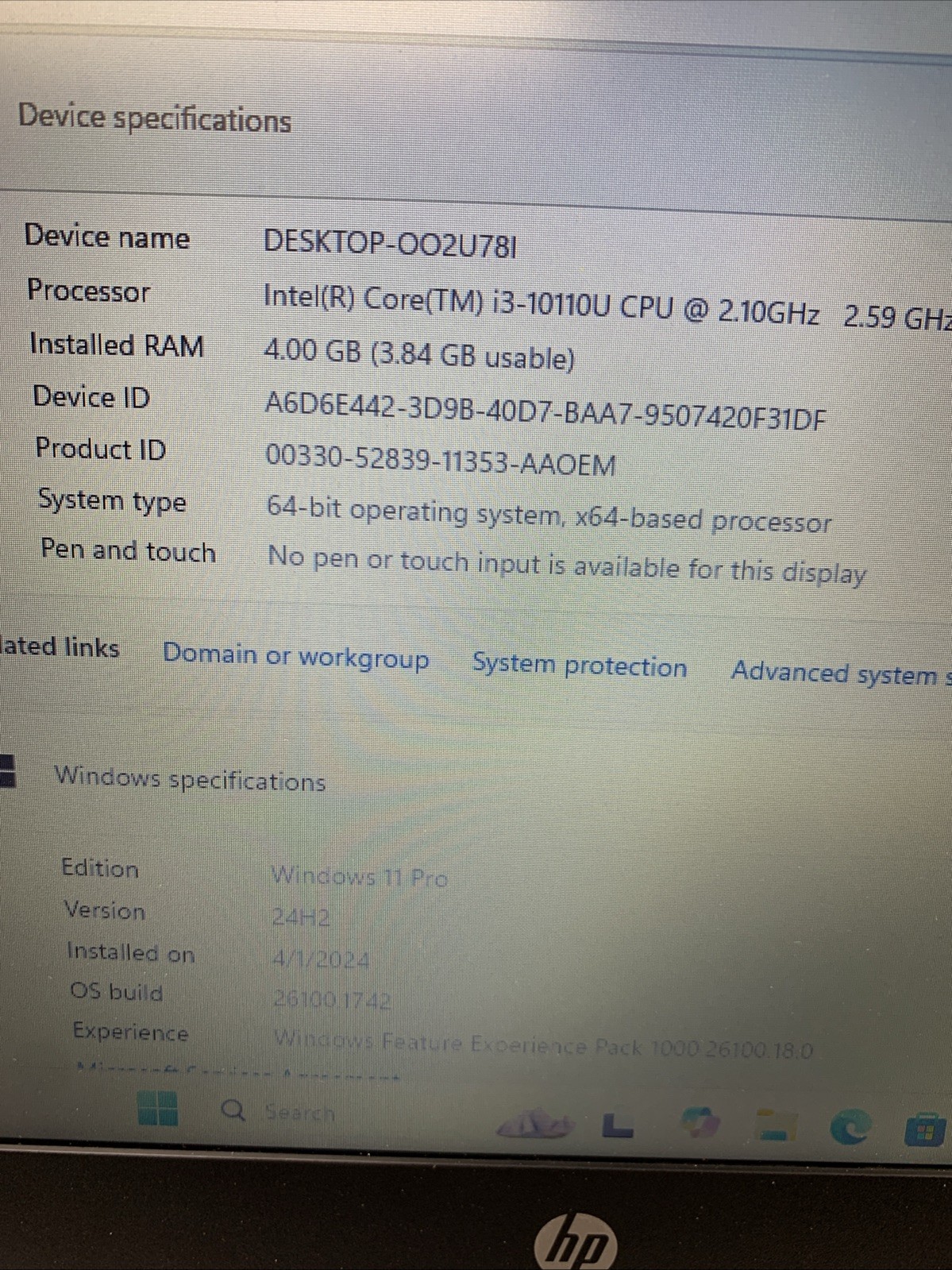 HP ProBook 440 G7 14″ Laptop Intel Core i5-10210U 1.60GHz 4GB RAM 256GB SSD
