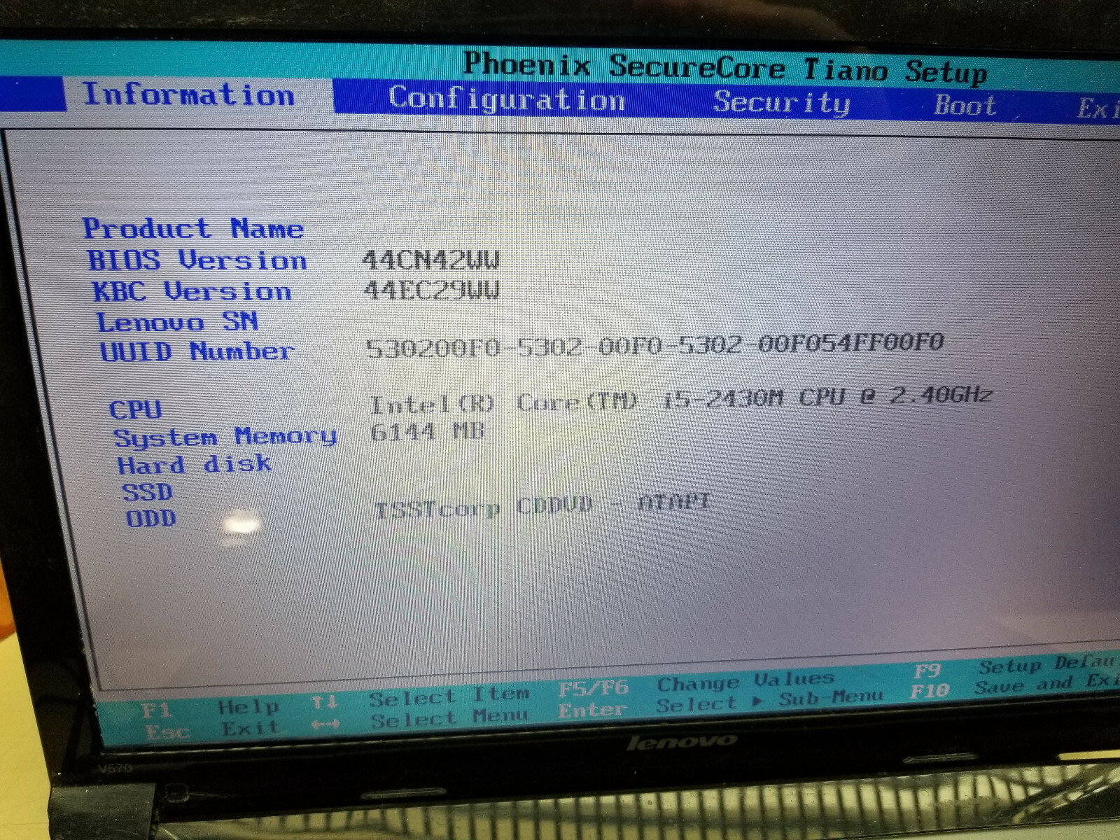 918 LENOVO V570 i5-2430M 2.40GHz 6GBRAM DDR3 NO HDD READ hp dell xp windows
