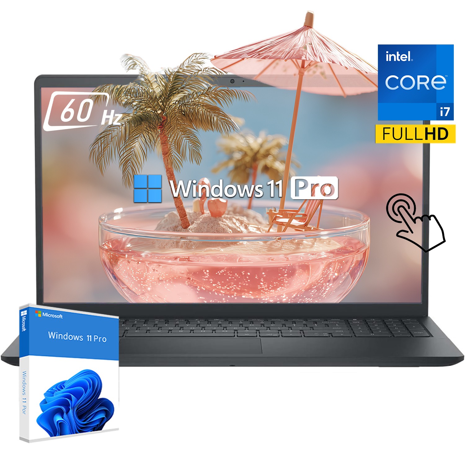 Dell Inspiron Laptop 15.6″ FHD Intel Core i7-1355U UP TO 64-2TB Touch+Win11Pro