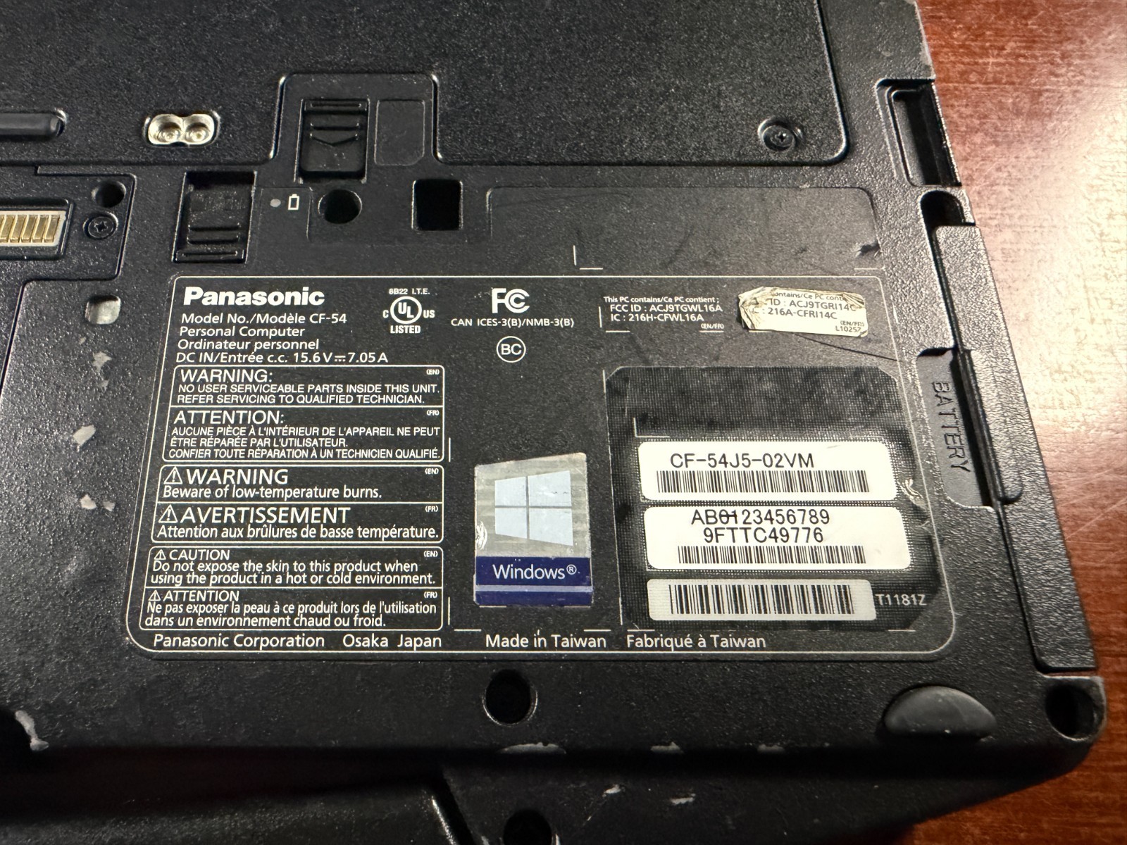 Panasonic Toughbook CF-54 MK3 14″ Touch i7 7th Gen 24GB 512GB W11P LTE Win11Pro