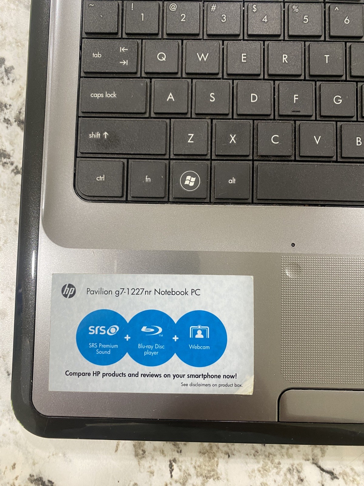 HP Pavilion G7-1227NR Intel i3-M370 2.4GHz 4 GB in perfect working condition