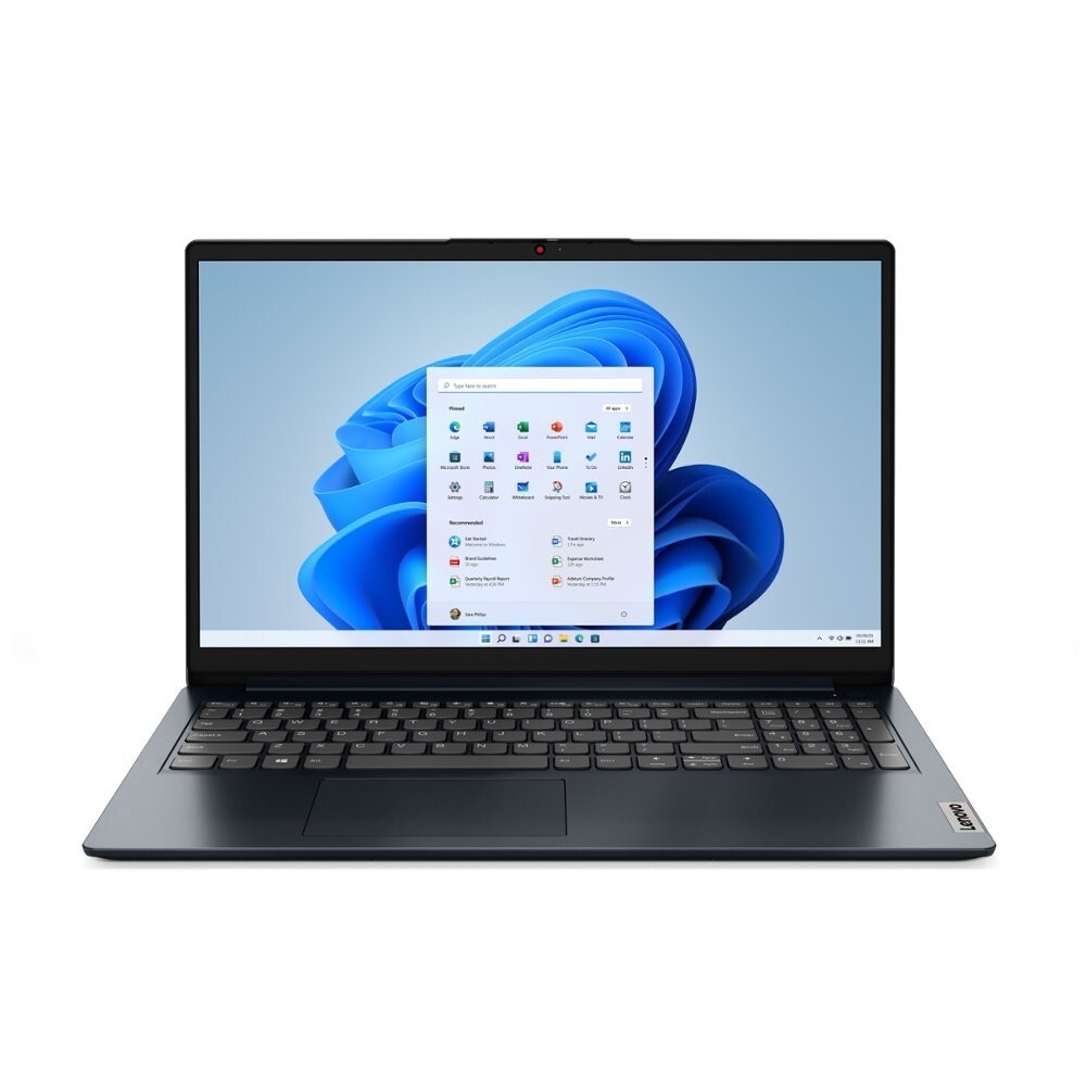 Lenovo IdeaPad 1 15″ FHD Laptop, Ryzen 5 7520U – 16GB RAM, 256GB SSD, Abyss Blue