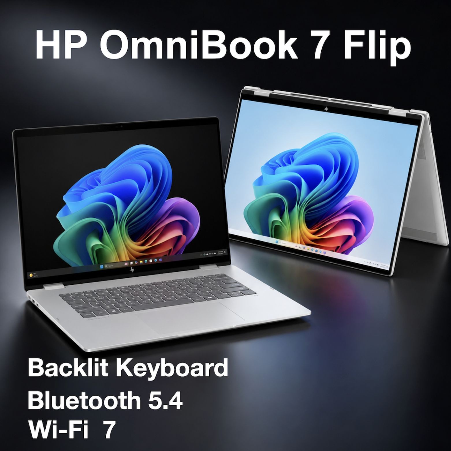 HP OmniBook 7 Flip 16″ WUXGA Touch Intel Ultra 7 258V 32GB 512GB SSD W11H Laptop