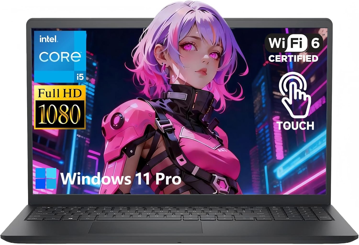 Dell Touchscreen Laptop Computer Intel 10-Core i5-1334U 8GB RAM 512GB SSD Win11P