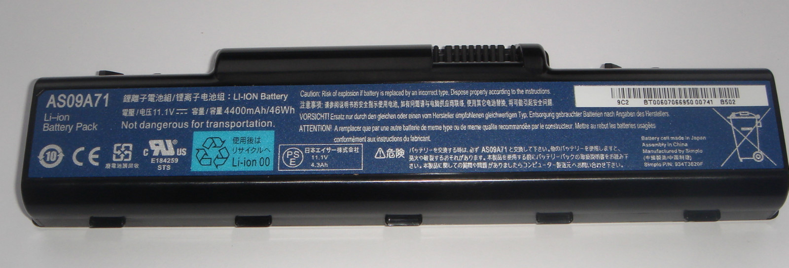 Original Battery Acer / Packard Bell AS09A31 AS09A41 AS09A56 AS09A61 AS09A70