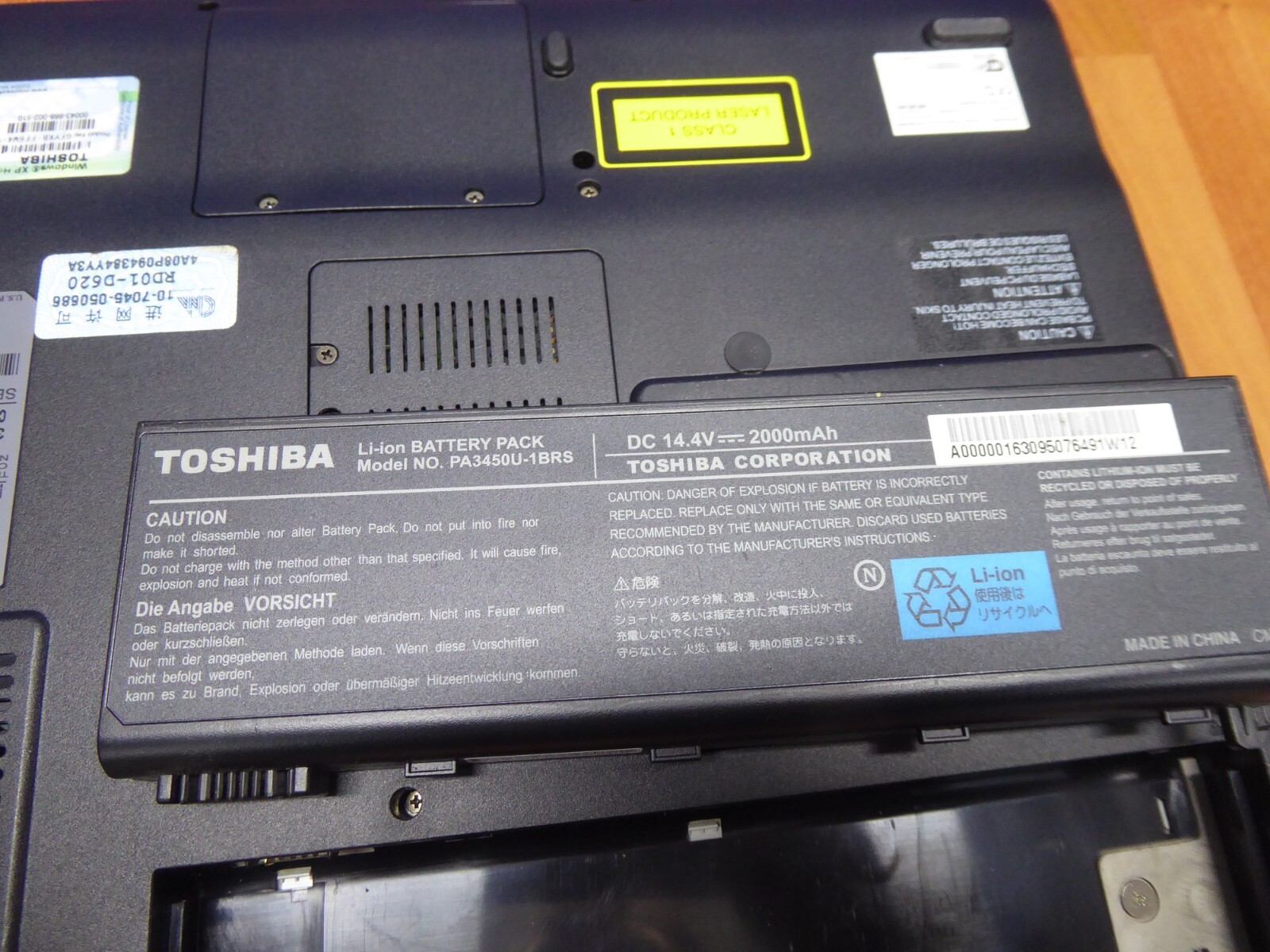TOSHIBA SATELLITE L25-S119 15″ LAPTOP CELERON M 1.5GHz 512MB 40GB XP HOME VINTAG