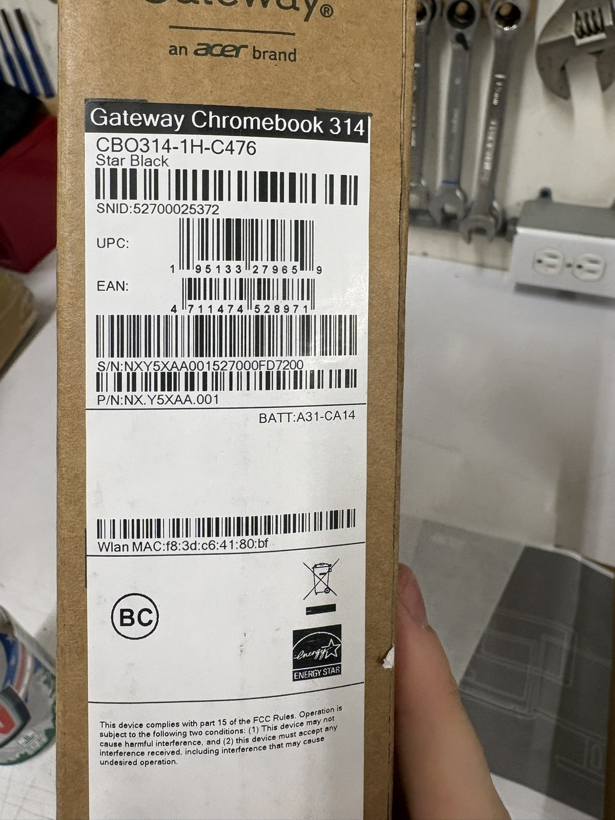 Acer Gateway Chromebook 314 Laptop 14” (CBO314-1H-C476) Black