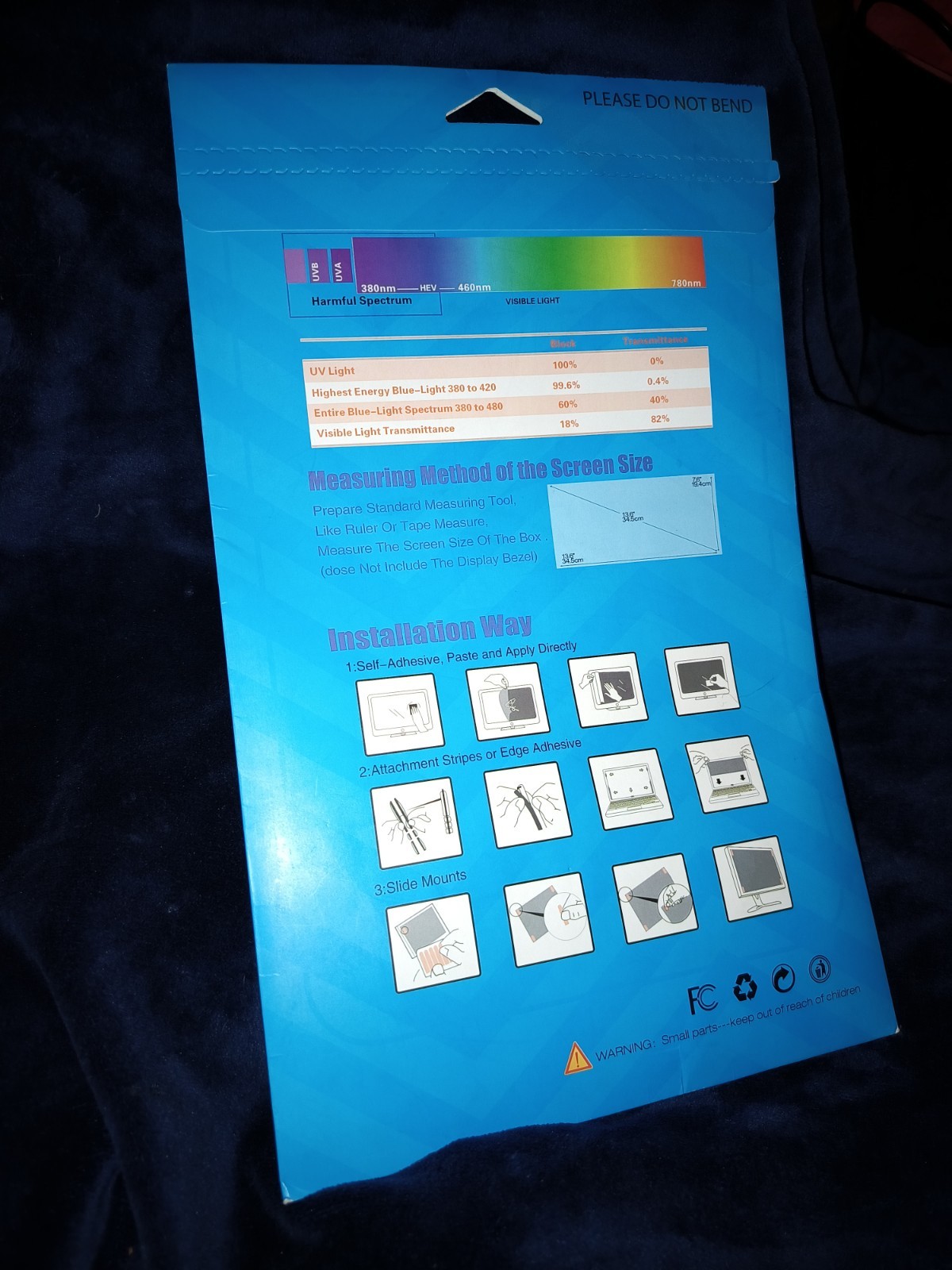 Anti-blue light screen protector for 14-inch laptops, monitors, or TVs with a…