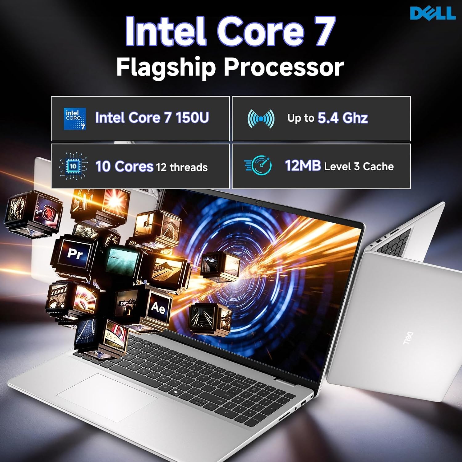 Dell 16 DC16251 FHD+ Touchscreen Laptop, Intel 10-Core Core 7 150U 32 GB 1 TB