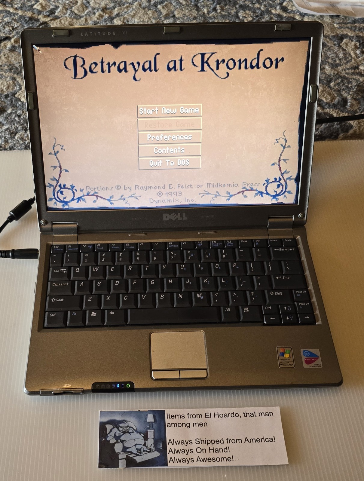 Dell Latitude X1 1.1Ghz Pentium M 1.25GB Ram 30GB HDD Windows XP Pro 32 Bit
