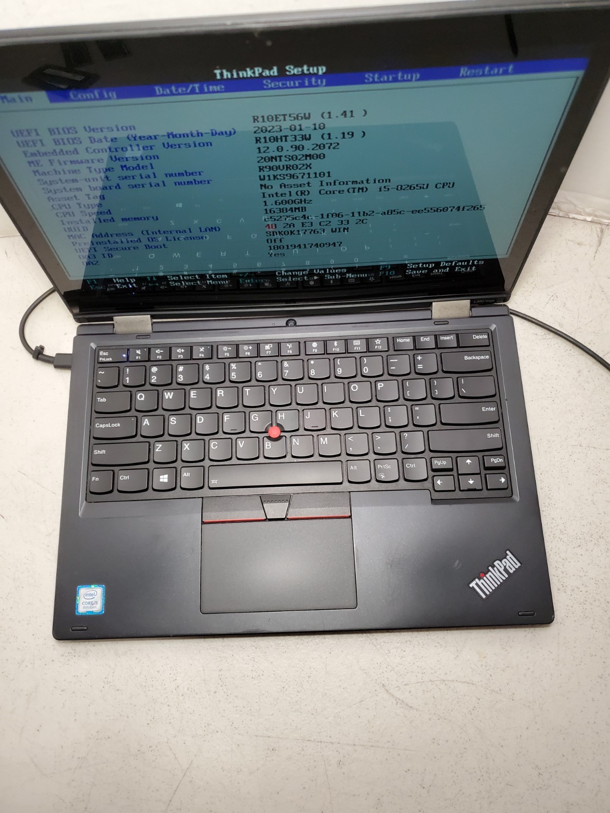Lenovo ThinkPad Yoga L390 Intel Core i5-8265U 8GB RAM No SSD/OS! #69