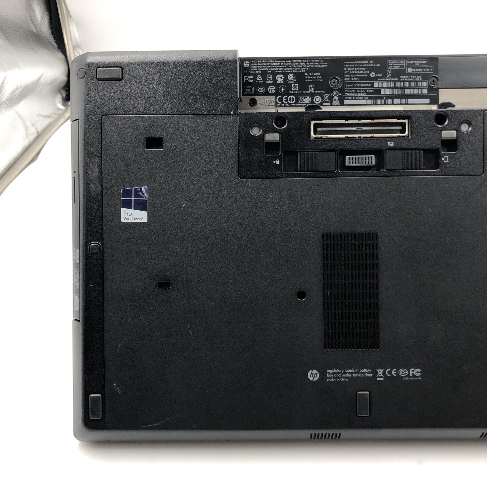 HP ProBook 6560B i5-3210M 2.5GHz 8GB 500GB HDD W10P No Battery Bios Locked