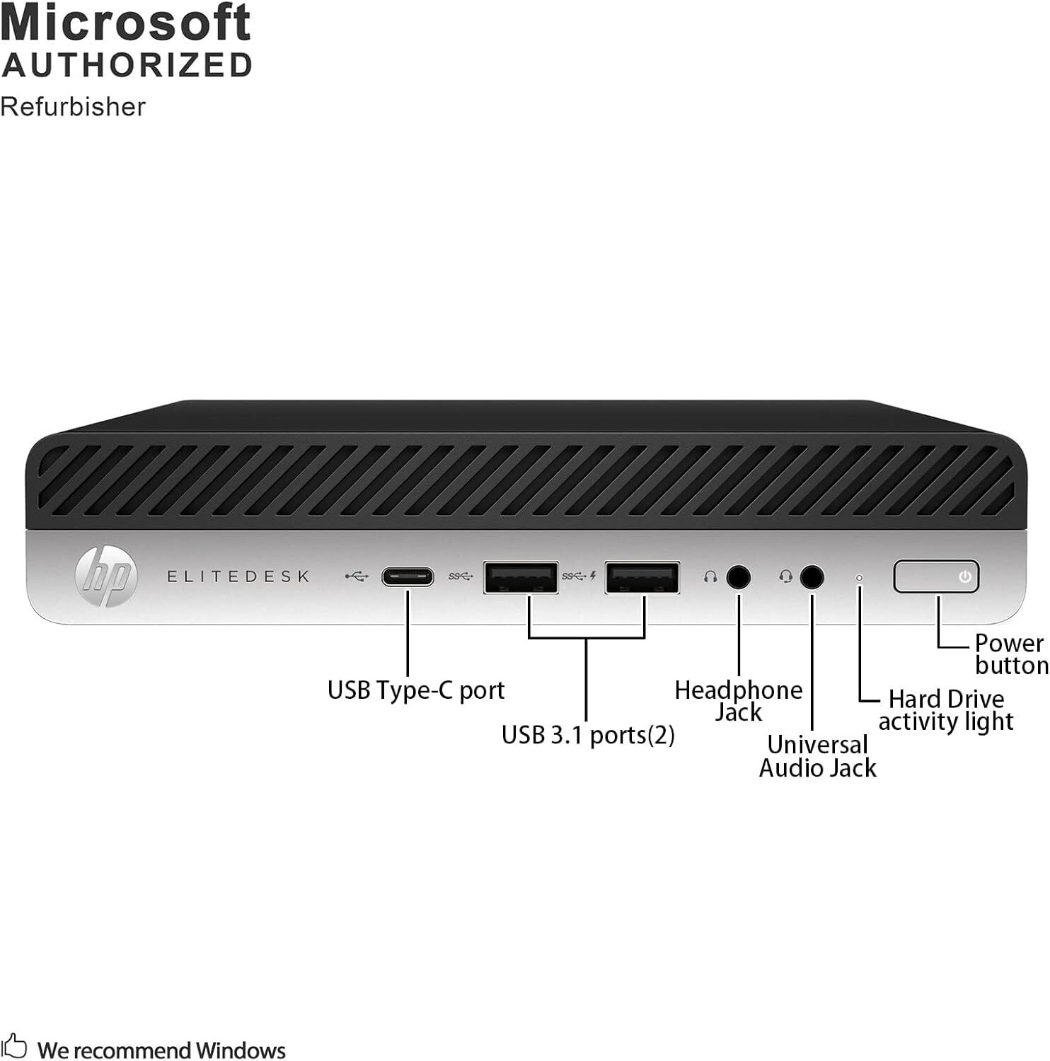 HP EliteDesk 800 G5, Tiny, Intel Core i5-9500T, 16GB, 256GB PCIe