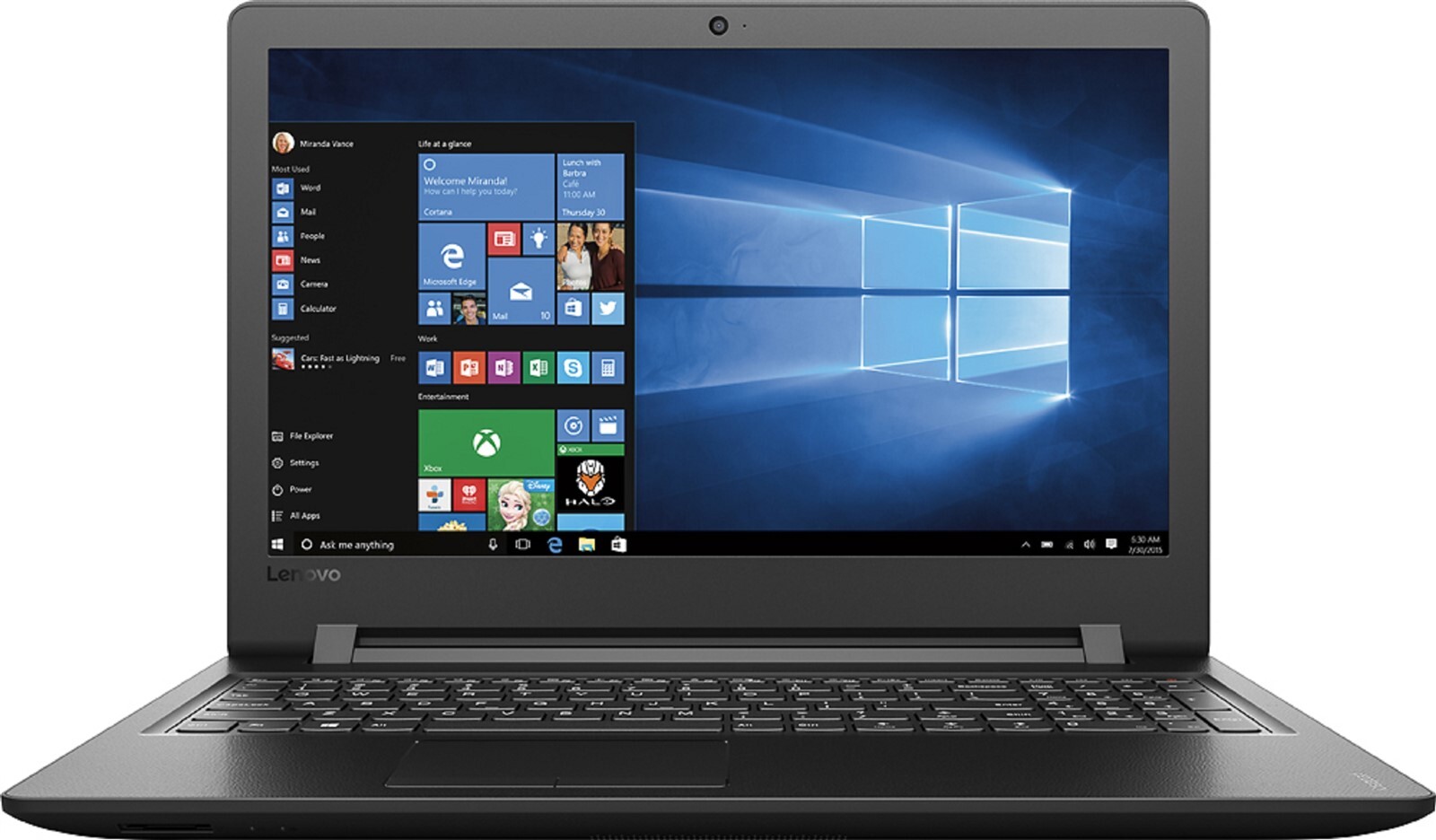 LENOVO IDEAPAD 110 CELERON N3060 1.6 GHz 500 GB HARD DISK WINDOWS 10 NICE