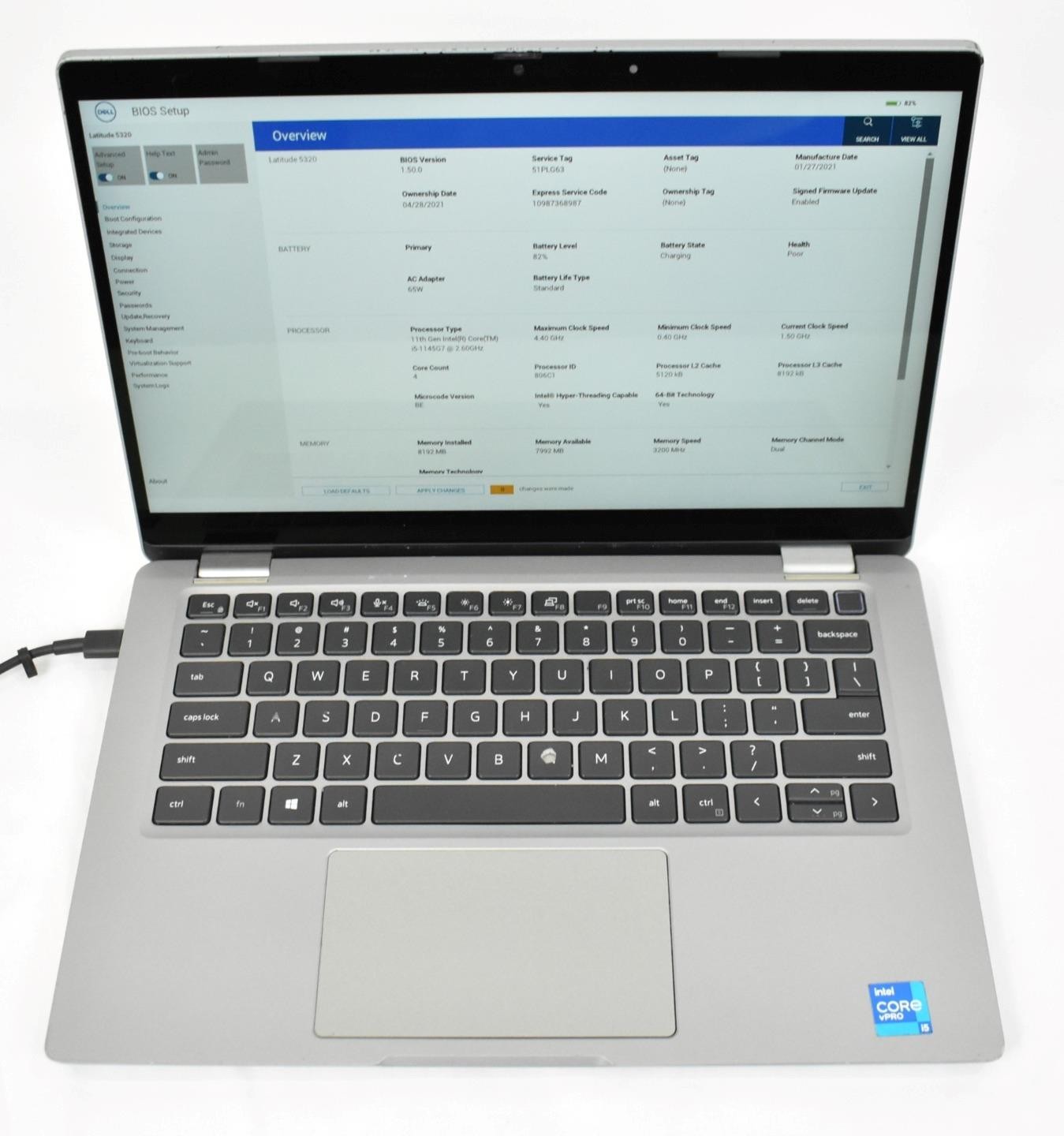 Dell Latitude 5320 2-in-1 i5-1145G7 2.6GHz 8GB 256GB SSD No OS 13.3″ *See Issues