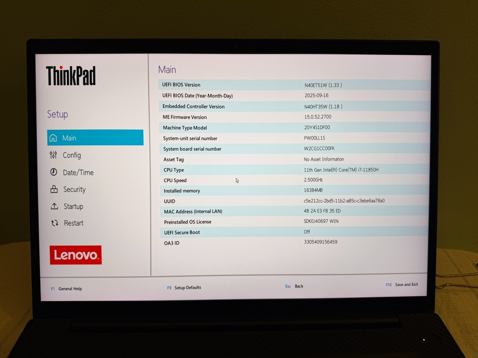 Lenovo ThinkPad P1 Gen 4 16″ WQUXGA 512GB SSD, Intel Core i7 11th Gen, 16GB RAM