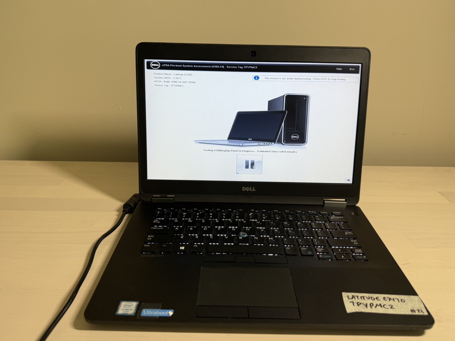 Dell Latitude E7470 Laptop Intel Core i5 6th Gen No HD/OS/AC Adapter