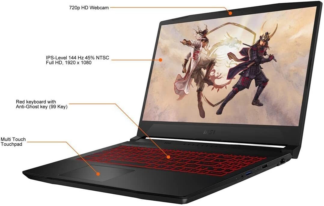 MSI GF Series Katana GF66 11UE-617 15.6″ 144 Hz IPS Laptop i7 11th Gen 11800 NEW