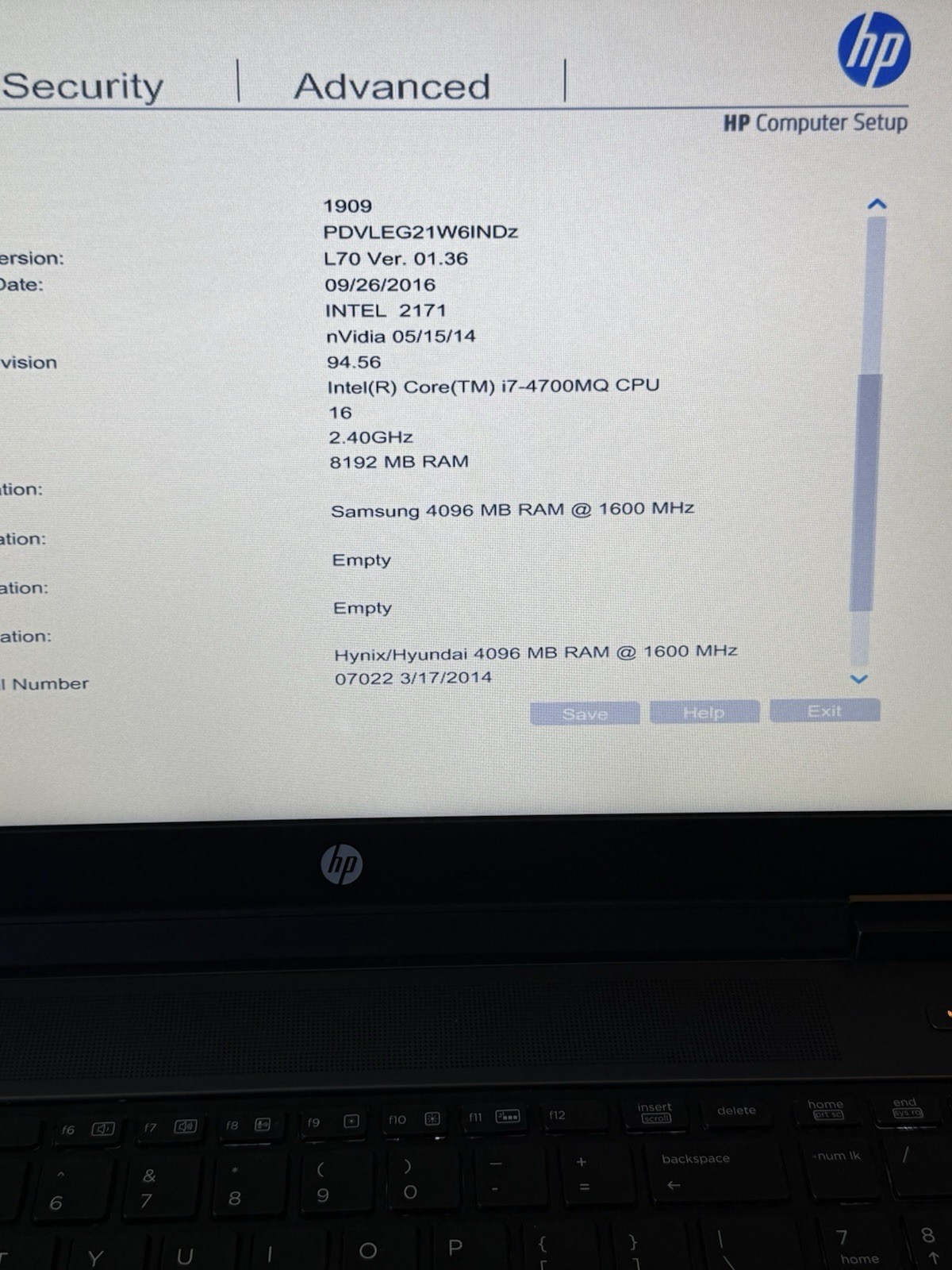 HP ZBook 15 15.6” Intel i7-4700MQ 2.40GHZ 8GB RAM NVIDIA READ