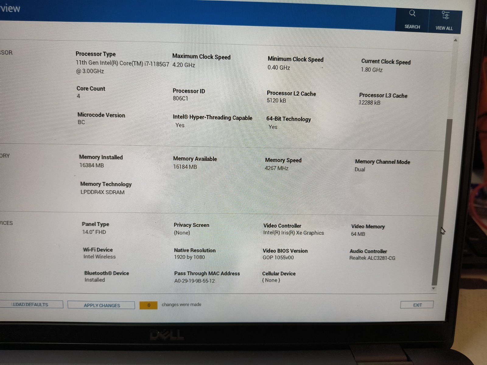 Dell Latitude 7420 14″ FHD 400nits Touch I7-1185G7 4.8 GHz 16GB 512gb SSD Win11P