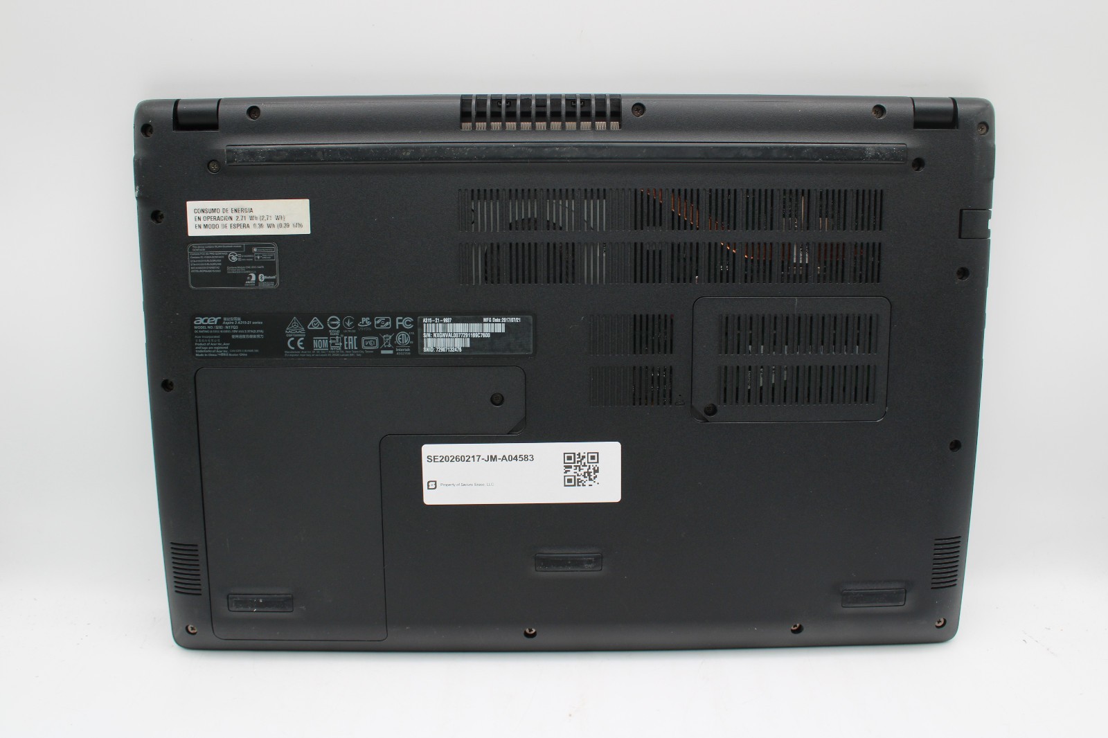 Acer Aspire 3 A315 _ AMD A9-9420 _ 8GB RAM _ 256GB SSD _ No OS