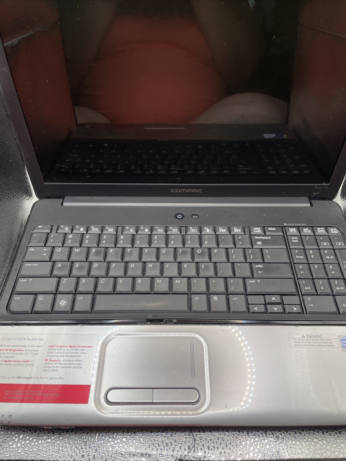 15.6” Compaq CQ60-615DX Notebook Scraps/Salvage Parts Only