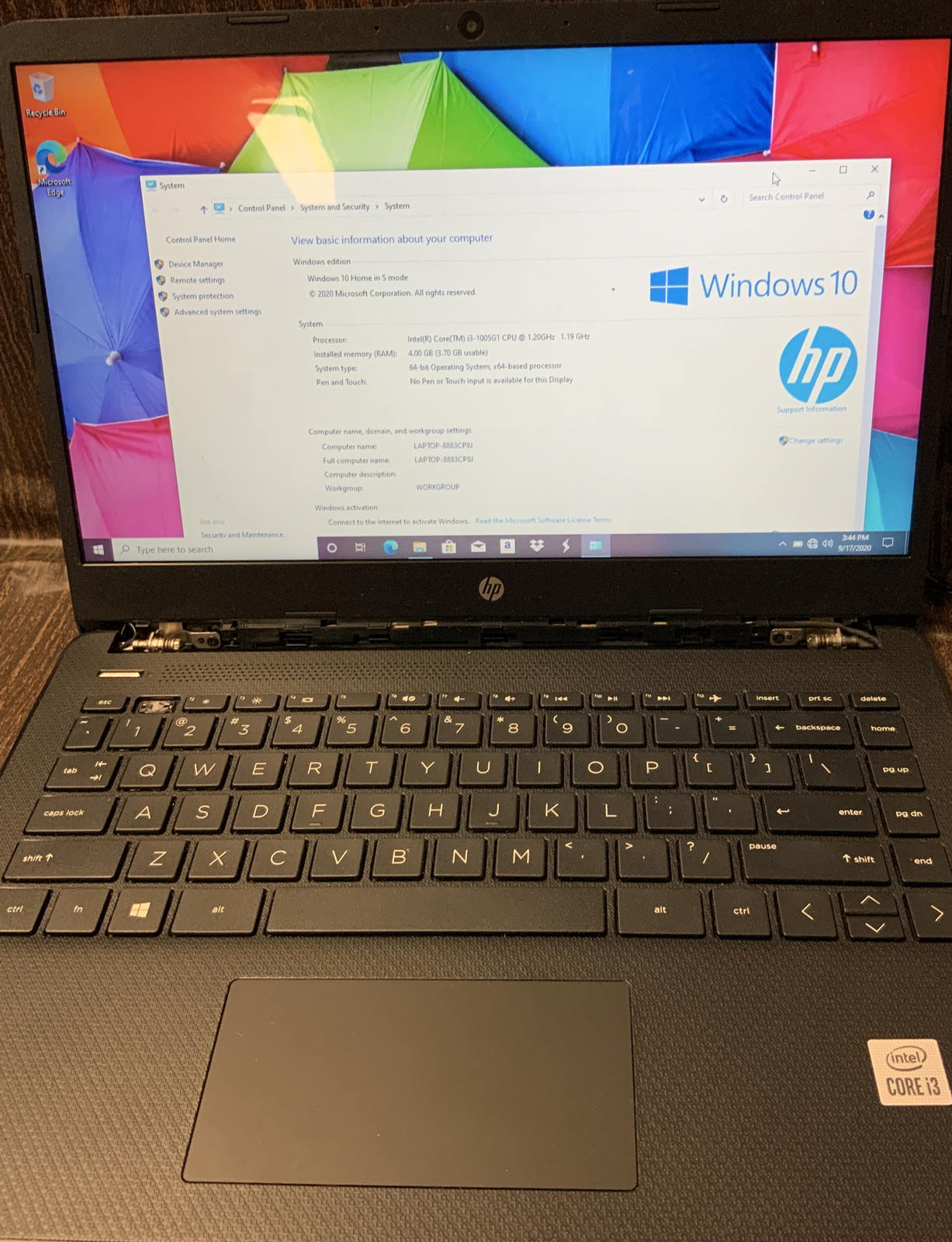 ⚡️HP 14″Laptop Intel Core i3-1005G1 4gb Ram 128gb SSD‼️ Read 👇