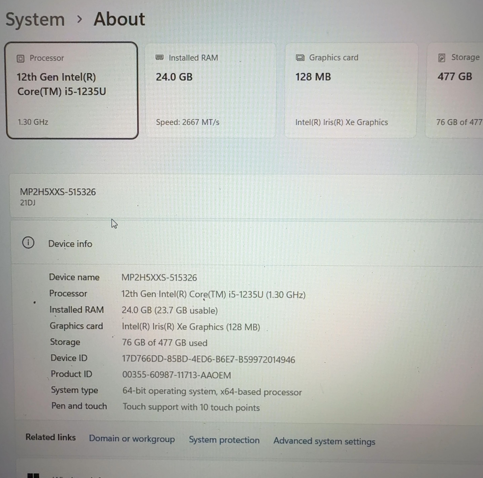 Lenovo ThinkBook 15 G4 IAP i5-1235U 24GB RAM 512GB NVMe SSD Win 11 Pro