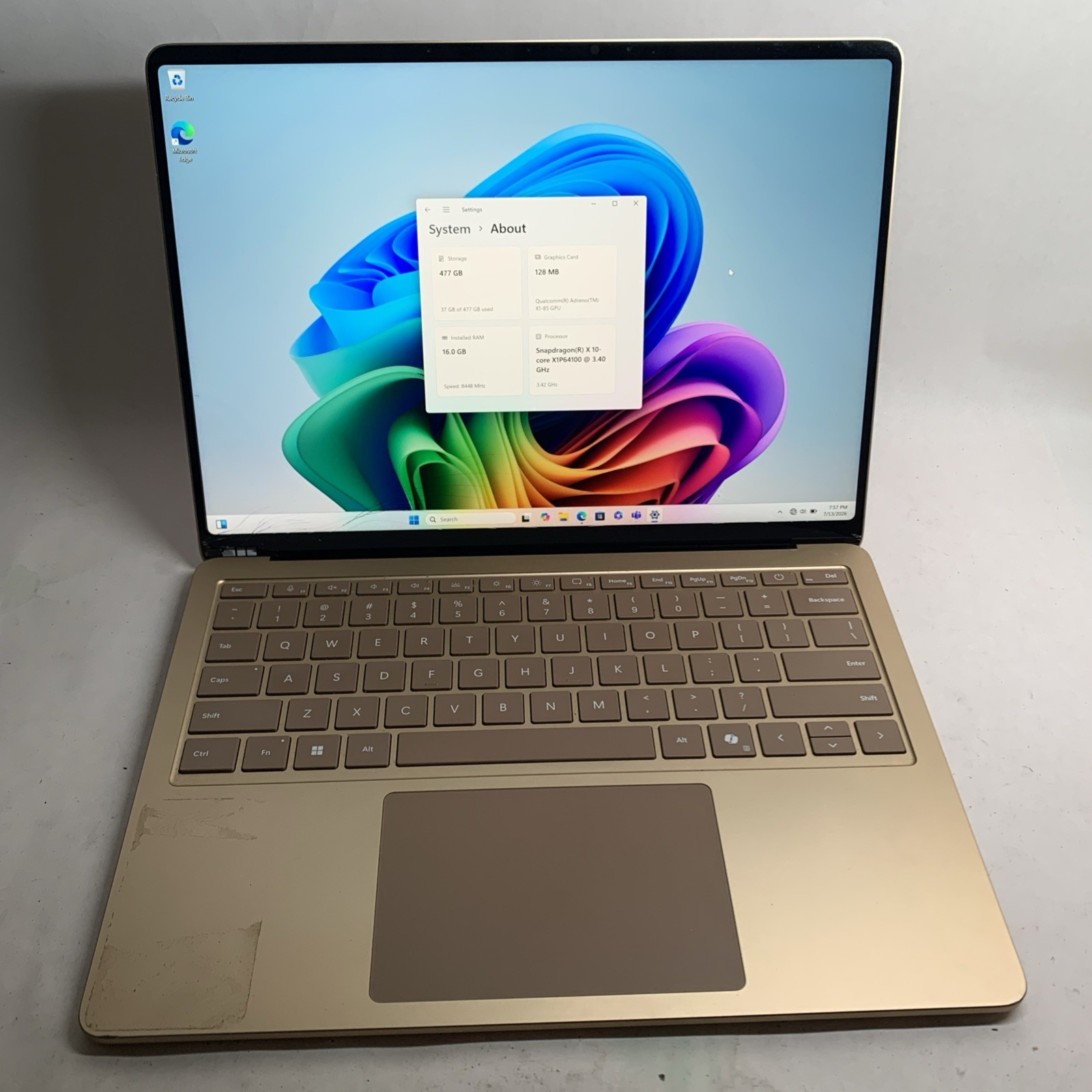 Surface Laptop 7 Copilot+ 13″ Touch SNAPDRAGON 512GB 16GB W11 Adreno X1 READ