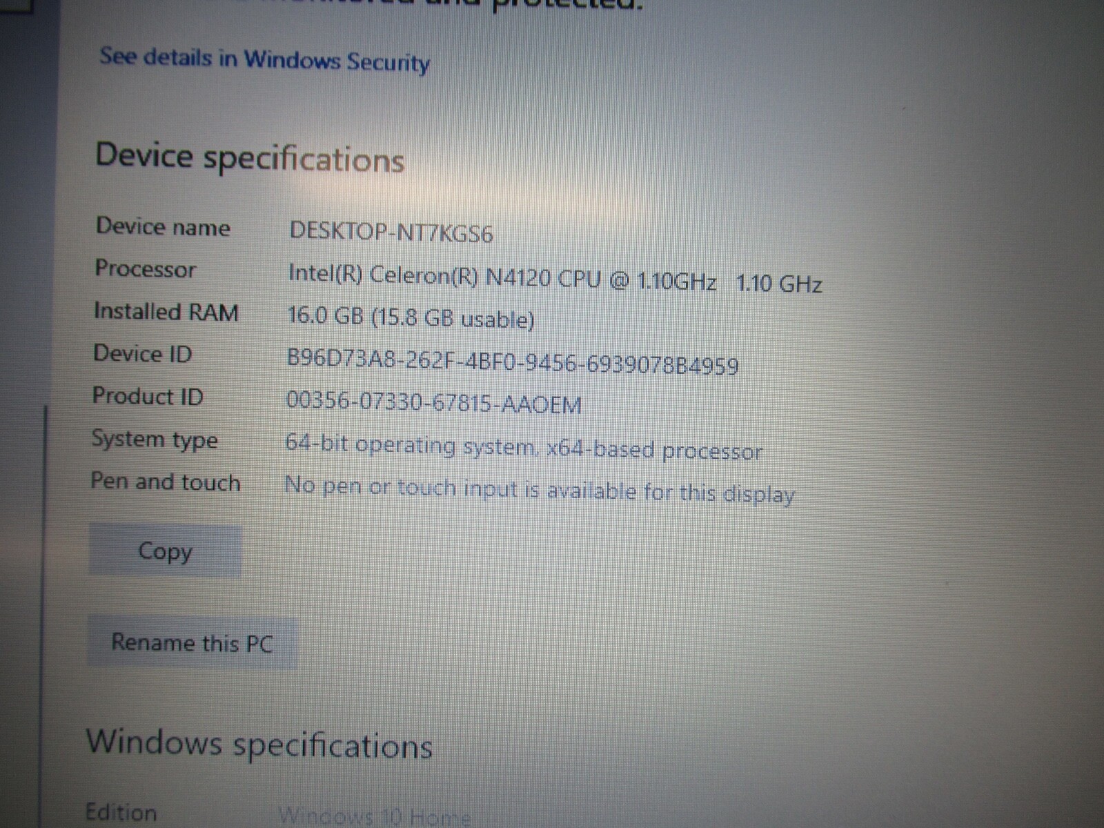 HP 14-DQ0055DX 14″ Celeron N4120 1.1GHz 16GB RAM,64GB SSD Intel UHD Graphics 600