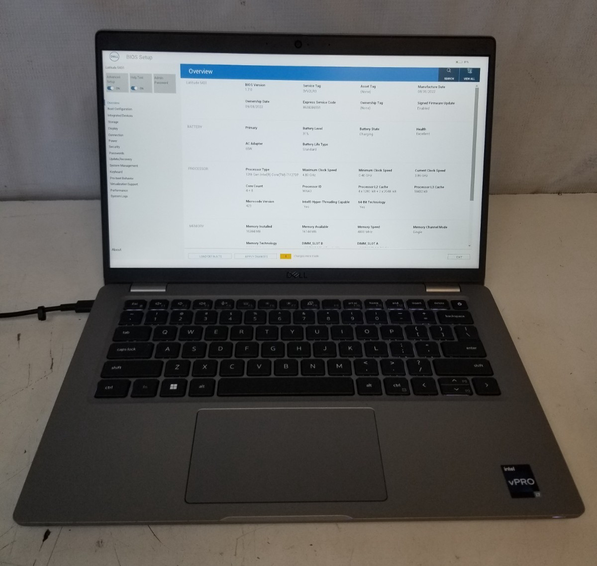 Dell Latitude 5431 14″ Intel i7-1270P 16GB DDR5 NO HDD NO OS/ FREE DELIVERY