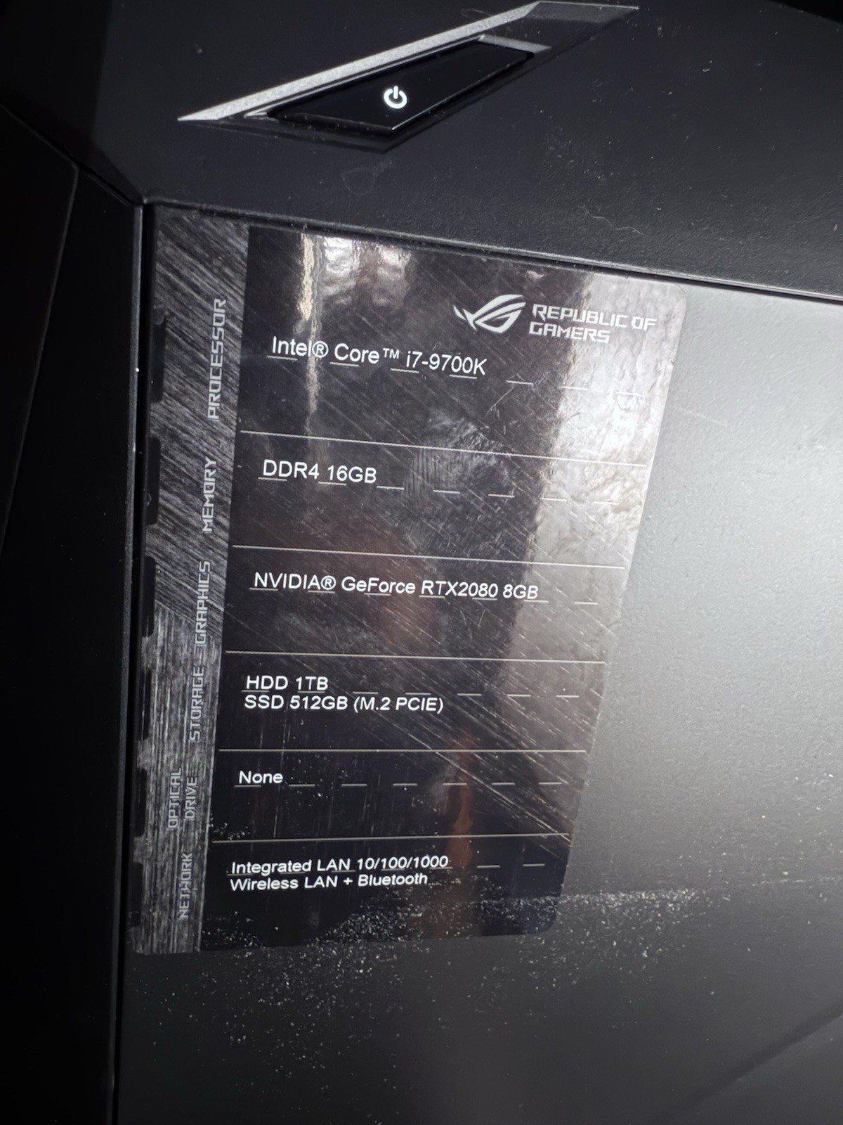 ASUS ROG Strix (1TB+512GB, Intel Core I7 9th Gen., 32GB) Desktop GL12CX