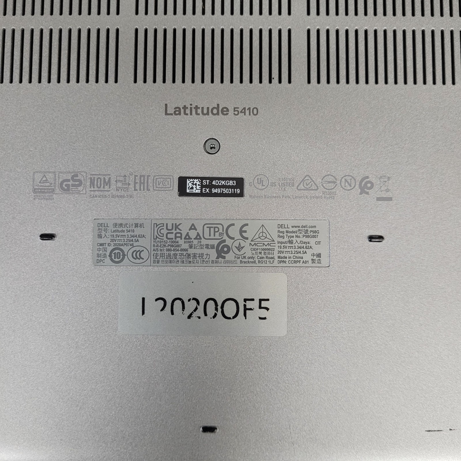 Dell Latitude 5410 Intel i5-10310u @1.70GHz / 4 GB RAM/ No HDD – No Charger
