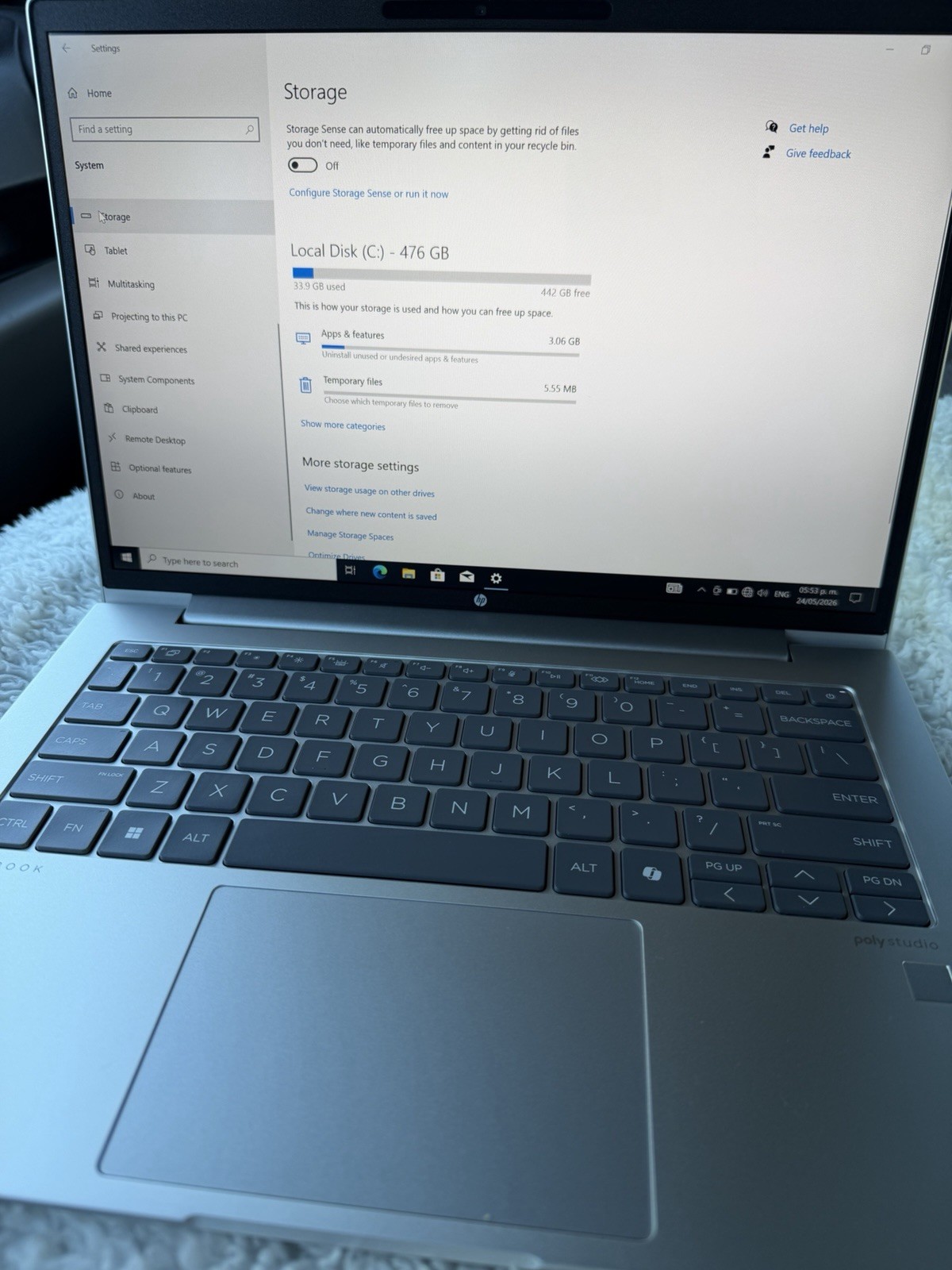 HP ProBook 445 G11 Laptop 476GB SSD Windows 10 Pro Silver
