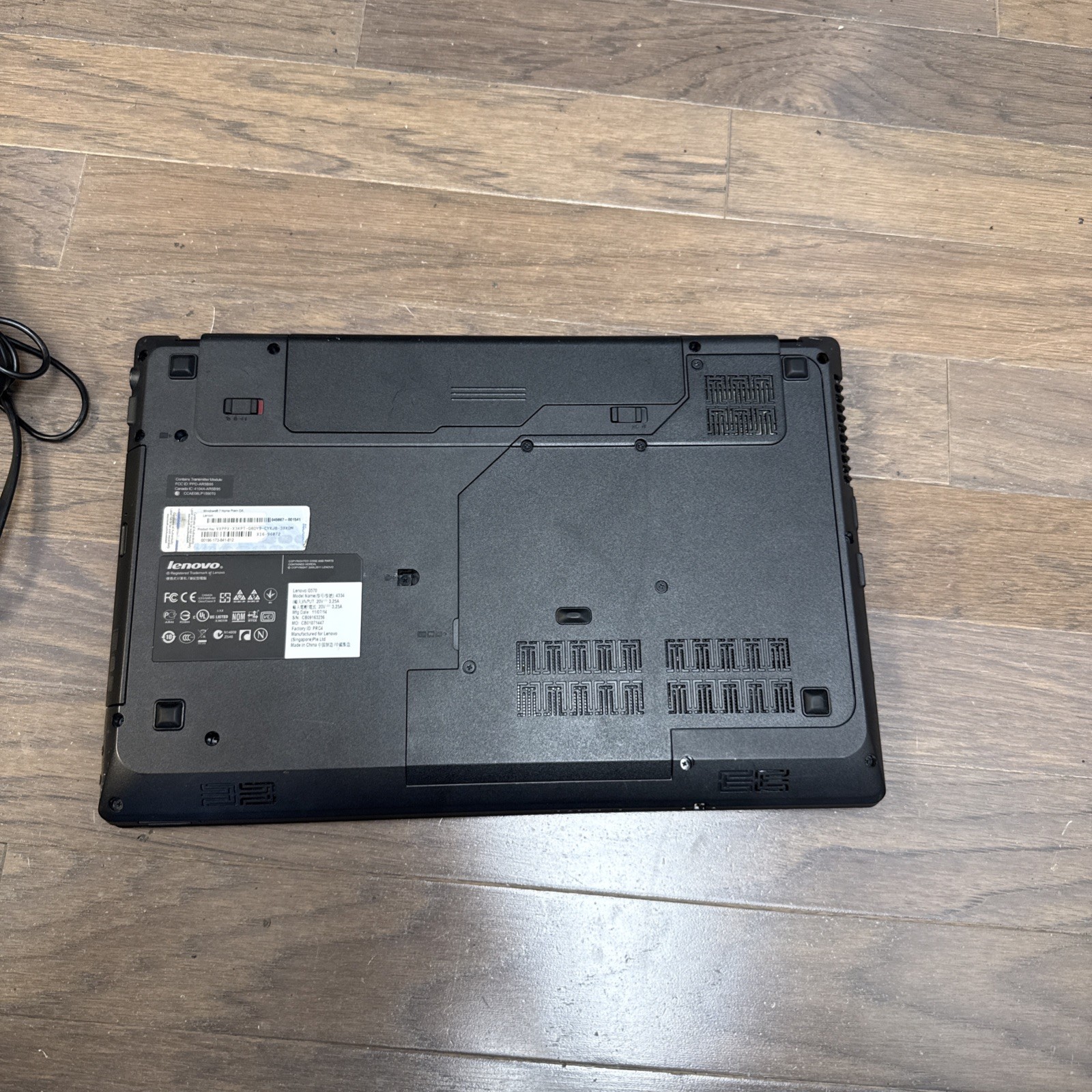LENOVO G570-4334 PINTIUM B940@2.0GHZ 4GB RAM 256GB SSD WINDOWS 10
