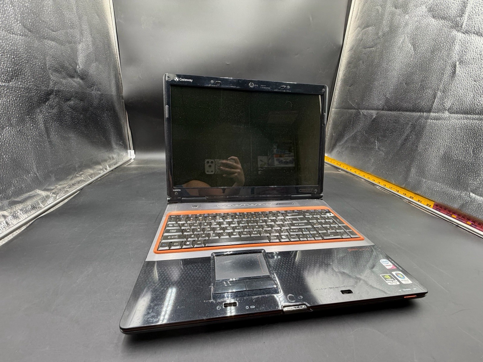 Black And Orange Gateway MS2252 Laptop Microsoft Intel