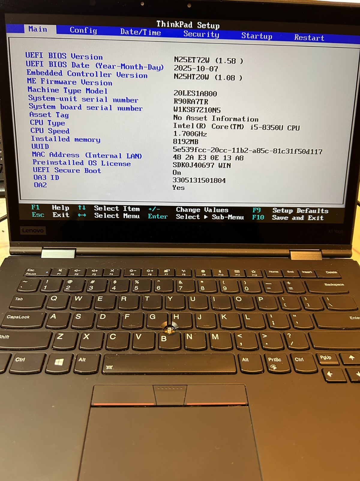 Lenovo ThinkPad X1 (3rd Gen) 13″ (256GB SSD, Intel Core i5-8350U, 1.7GHz, 8GB…