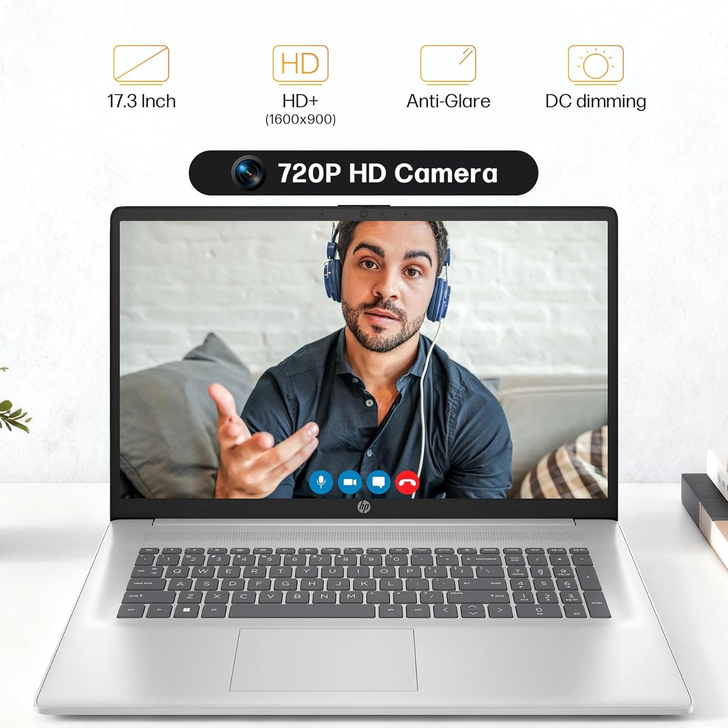 HP 17.3″ HD+ Anti-Glare Display, AMD Ryzen 5 7430U 16GB RAM 512GB SSD Win 11 Pro