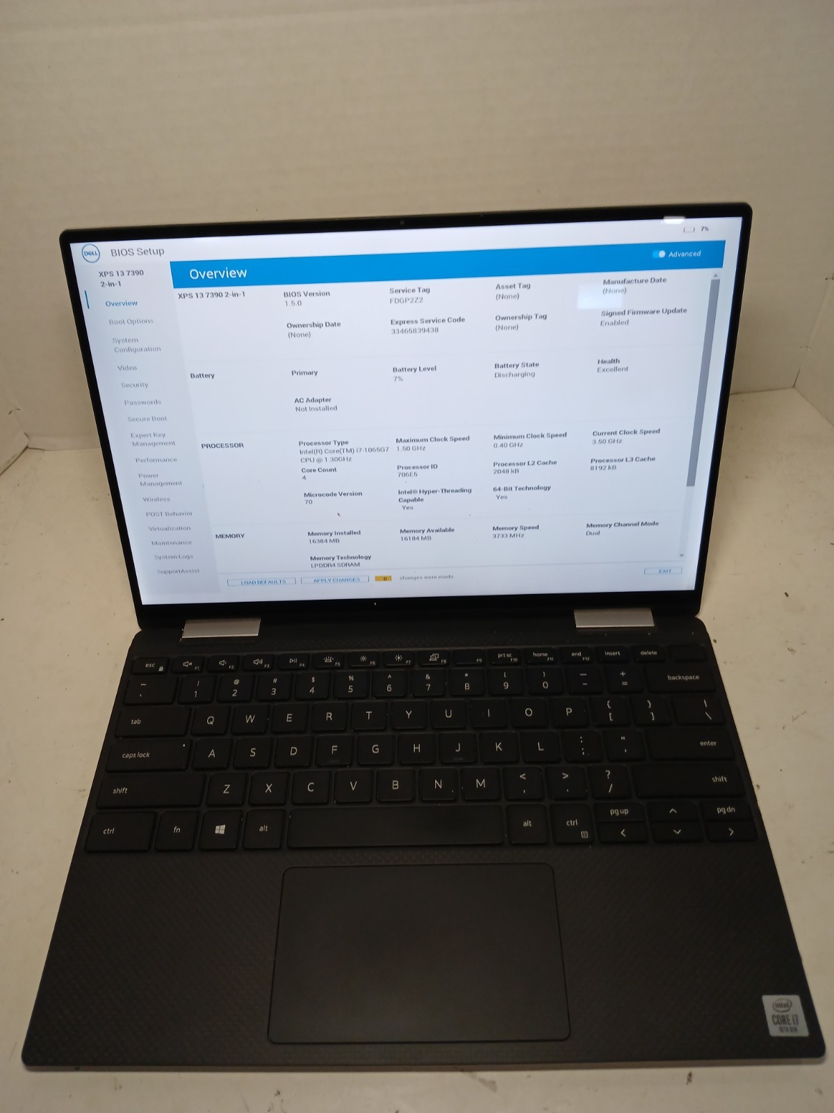 Dell XPS 13 7390 2 in 1 13.3″ i7-1065G7 16GB RAM NO OS/SSD. *READ* #97
